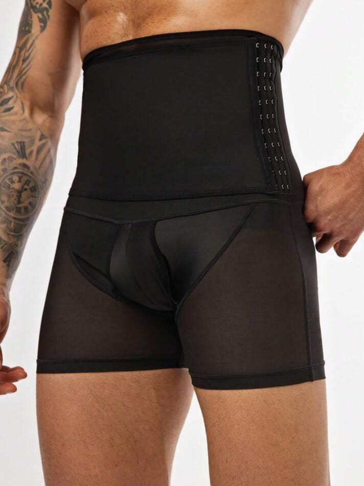 B-FIT Men's Solid Color High waist Seamless Bottom Shapewear